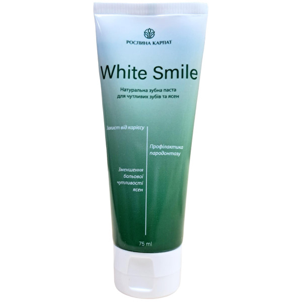 Зубна паста White Smile 75 мл. для чутливих зубів та ясен, Рослина Ка